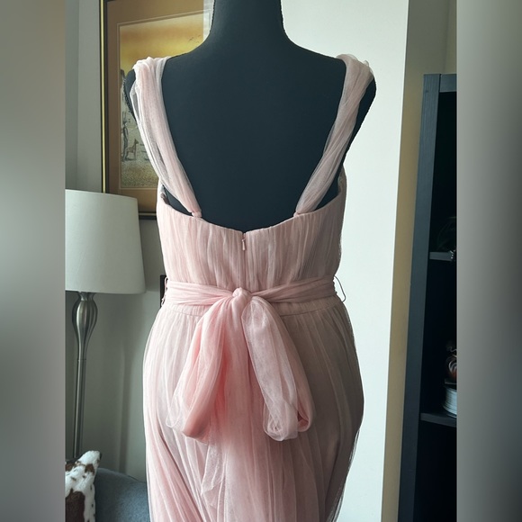 *SOLD** Revelry Rosalie Tulle Convertible Dress in Blush, size 8 w/ 51” tall hem - Picture 3 of 4